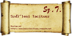Szélesi Tacitusz névjegykártya